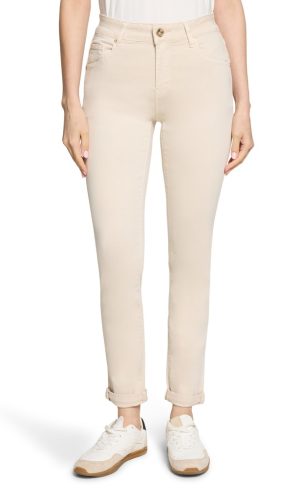 Pantalon Long Taille Moyenne Cinq Poches Uni Slim