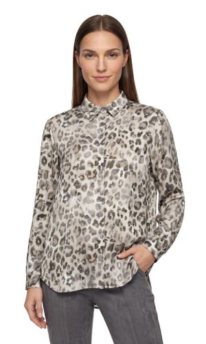 Chemise Manches Longues Fluide Imprimé Léopard