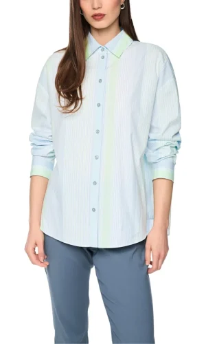 Chemise Manches Longues Rayée Motif Placé Dos