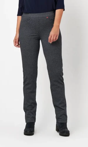 Pantalon Long Taille Moyenne Elastique Quatre Poches Alice Droit Imprimé