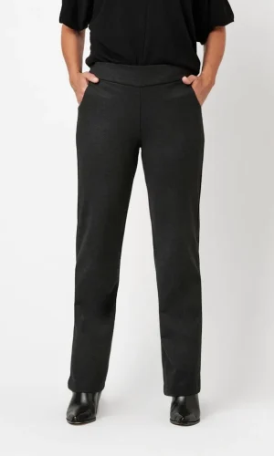 Pantalon Long Taille Moyenne Deux Poches Scarlet Wide Leg Droit Uni