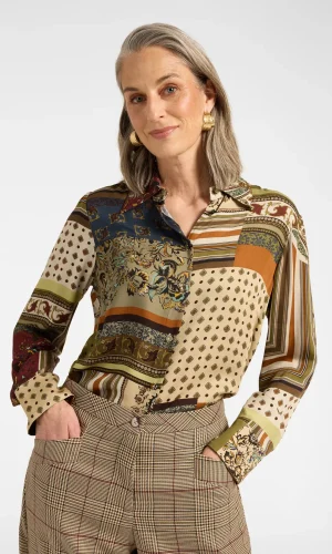 Chemise Manches Longues Imprimé Fluide