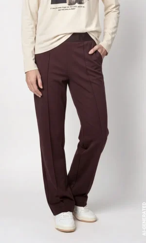 Pantalon Long Taille Moyenne Elastique Deux Poches Fluide Droit Uni