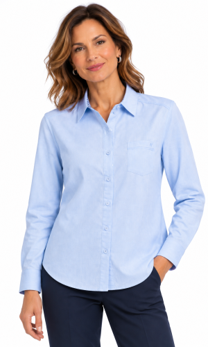 Chemise Manches Longues Une Poche Piqué De Coton Liberty