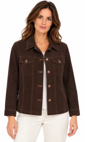 Veste Courte Boutonnée Velours