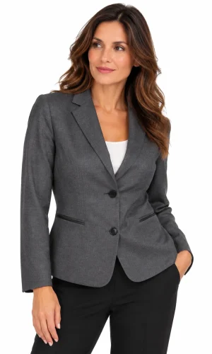 Blazer Boutonné Uni