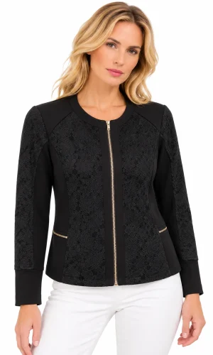 Veste Courte Zippée Bimatières